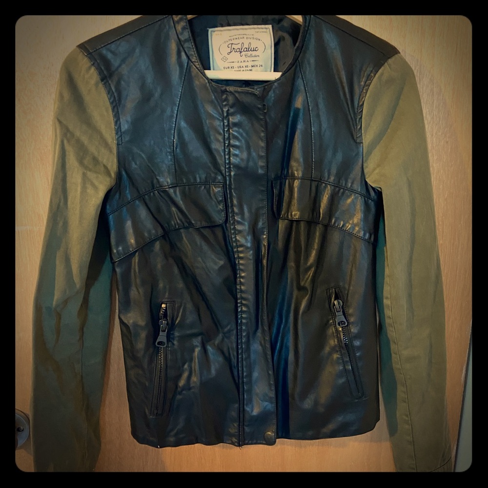 Zara faux leather jacket